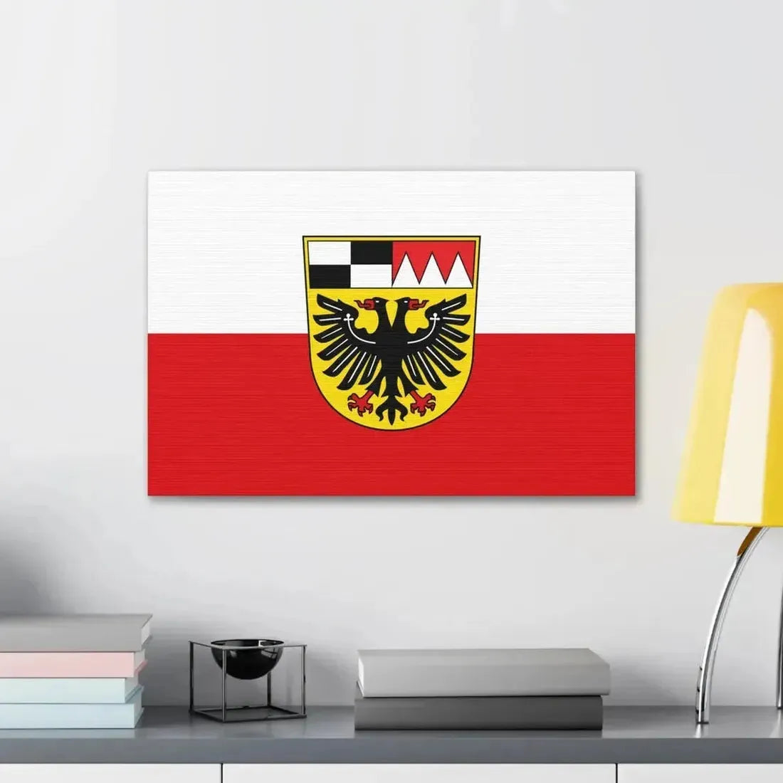 Flag of Ansbach Germany - Canvas Wall Art - The Sticker Space