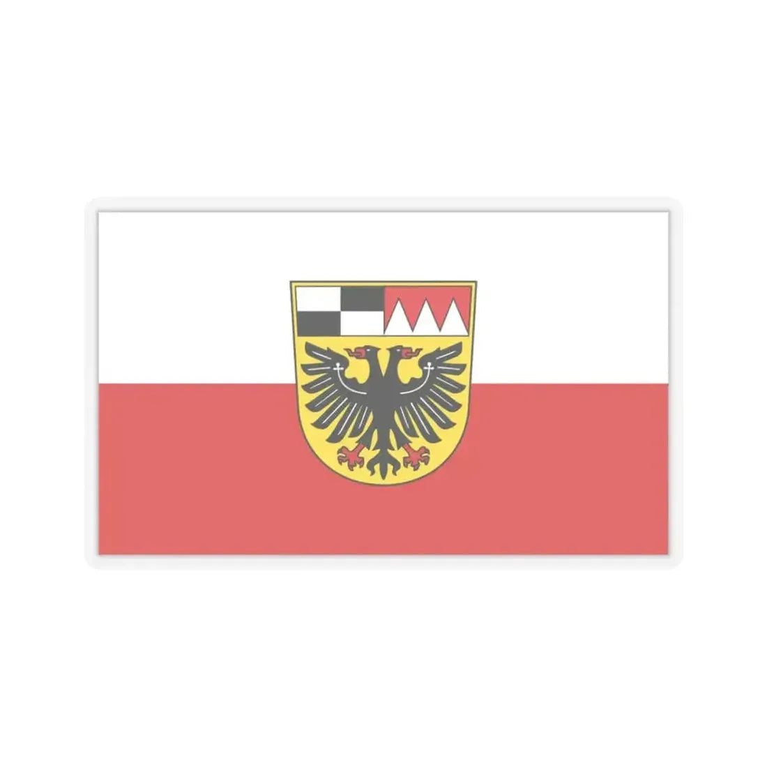 Flag of Ansbach Germany - STICKER Vinyl Kiss-Cut Decal 3 Inch Transparent - The Sticker Space