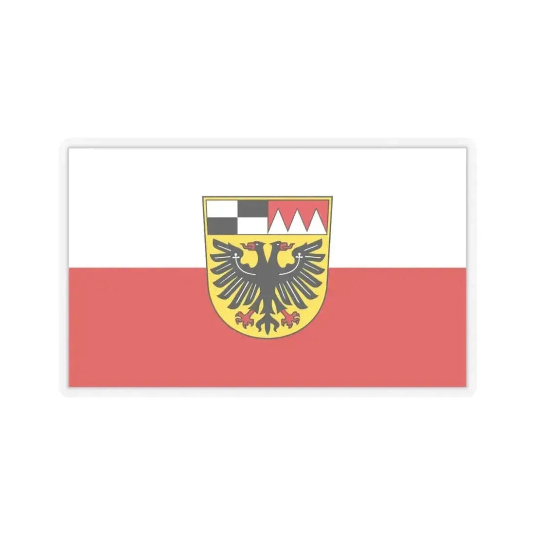 Flag of Ansbach Germany - STICKER Vinyl Kiss-Cut Decal 4 Inch Transparent - The Sticker Space