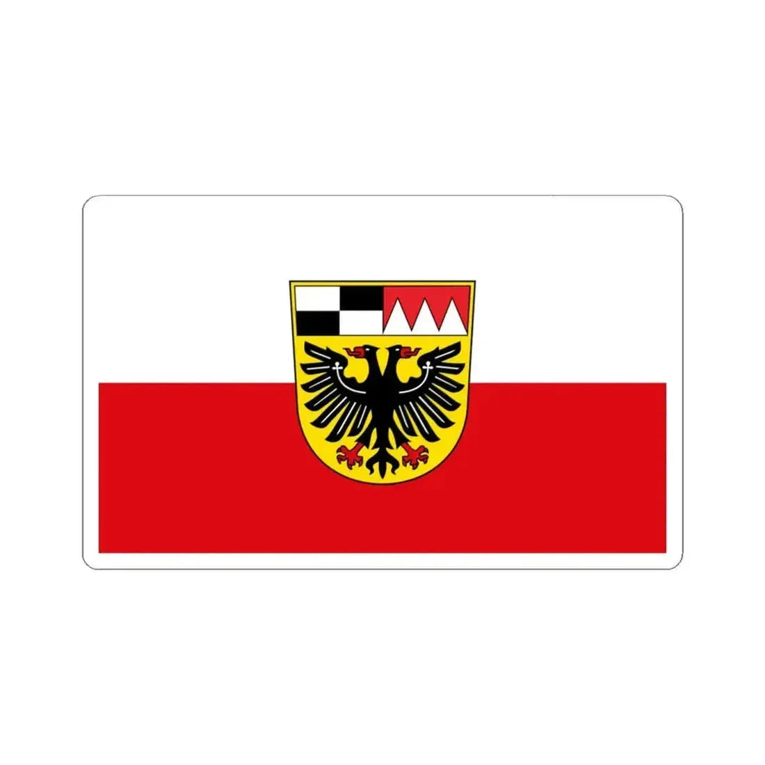 Flag of Ansbach Germany - STICKER Vinyl Kiss-Cut Decal 4 Inch White - The Sticker Space
