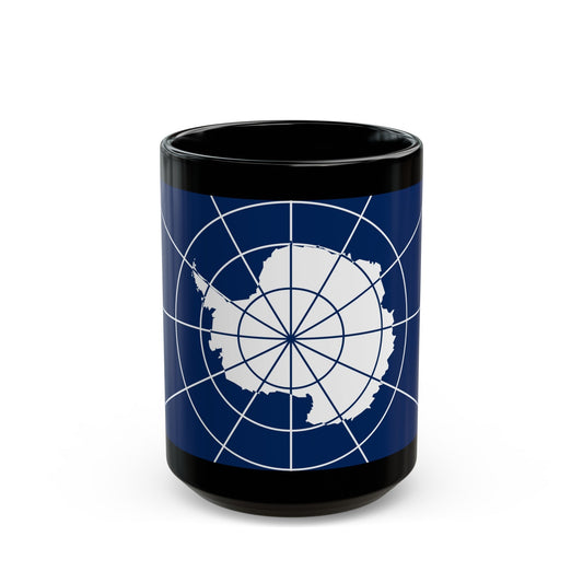 Flag of Antarctic Treaty - Black Coffee Mug-15oz-The Sticker Space