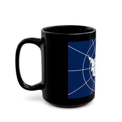 Flag of Antarctic Treaty - Black Coffee Mug-The Sticker Space