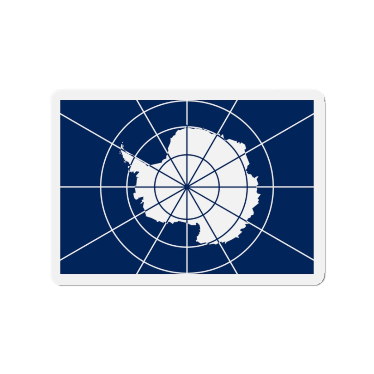 Flag of Antarctic Treaty - Die-Cut Magnet-2" x 2"-The Sticker Space