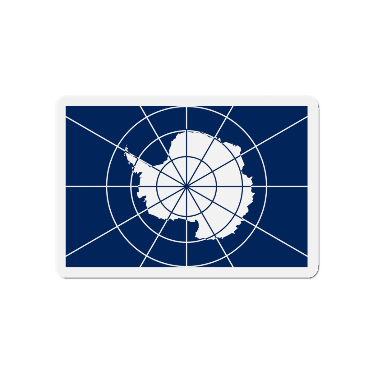 Flag of Antarctic Treaty - Die-Cut Magnet-4" x 4"-The Sticker Space