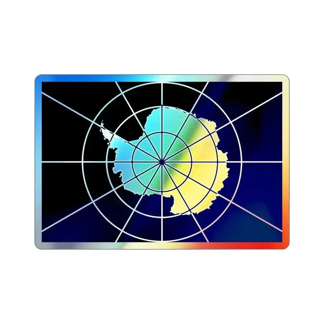Flag of Antarctic Treaty Holographic STICKER Die-Cut Vinyl Decal 2 Inch - The Sticker Space