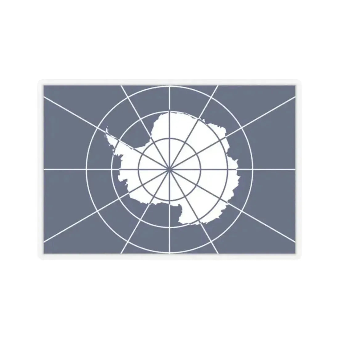 Flag of Antarctic Treaty - STICKER Vinyl Kiss-Cut Decal 2 Inch Transparent - The Sticker Space
