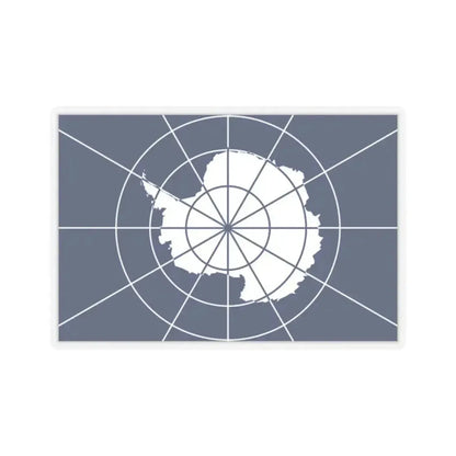 Flag of Antarctic Treaty - STICKER Vinyl Kiss-Cut Decal 2 Inch Transparent - The Sticker Space