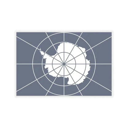Flag of Antarctic Treaty - STICKER Vinyl Kiss-Cut Decal 6 Inch Transparent - The Sticker Space