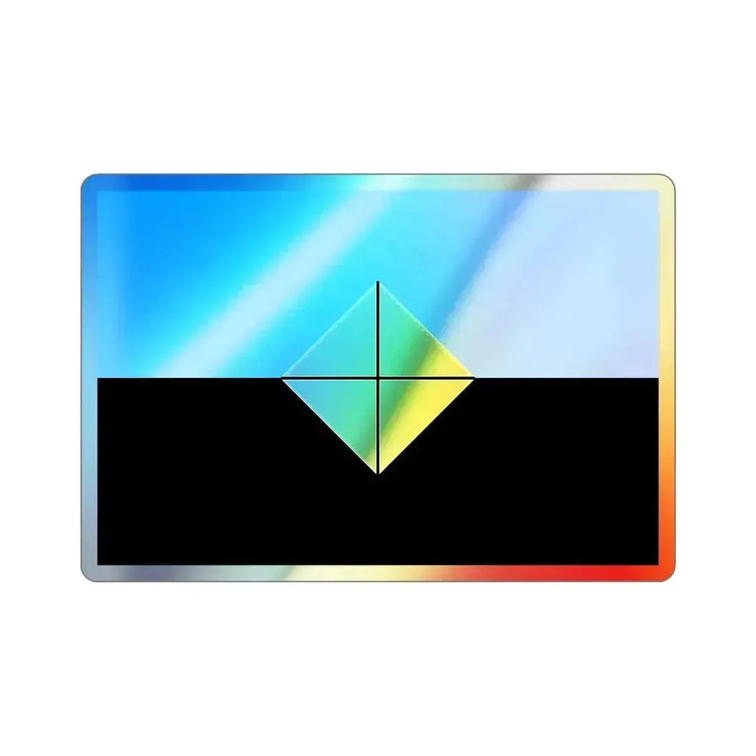 Flag of Antarctic Vexillological Association Holographic STICKER Die-Cut Vinyl Decal 5 Inch - The Sticker Space