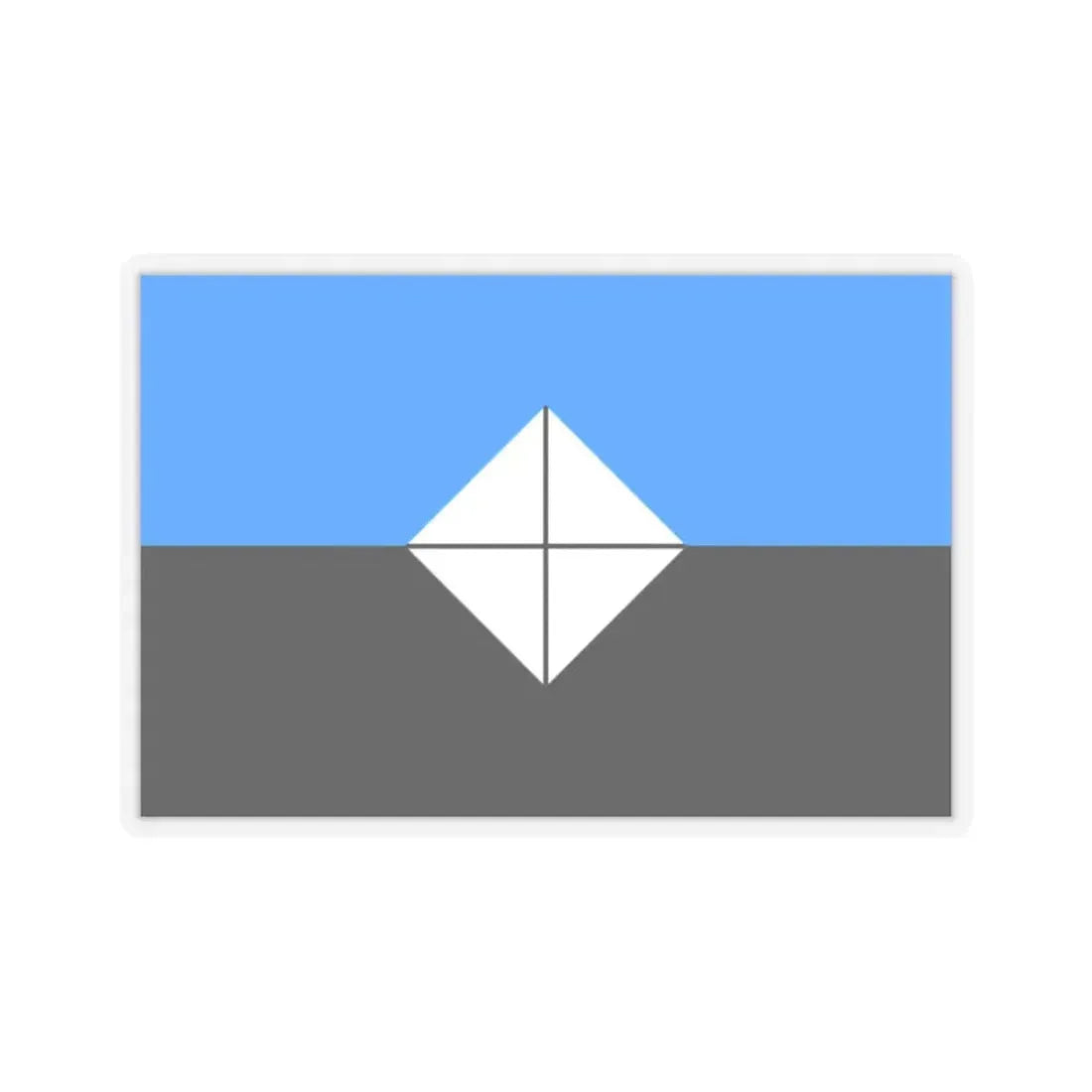 Flag of Antarctic Vexillological Association - STICKER Vinyl Kiss-Cut Decal 2 Inch Transparent - The Sticker Space