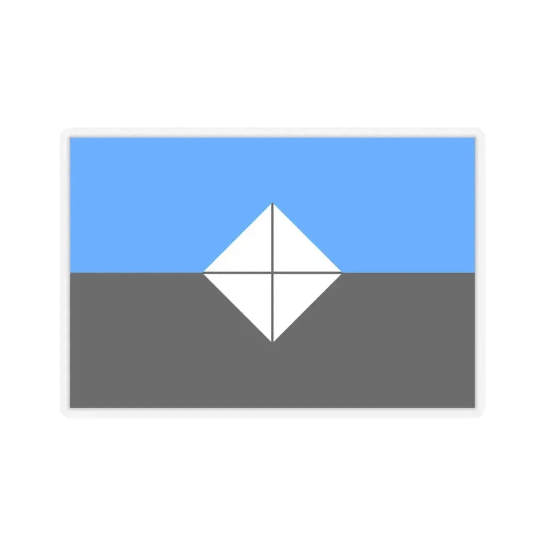 Flag of Antarctic Vexillological Association - STICKER Vinyl Kiss-Cut Decal 3 Inch Transparent - The Sticker Space