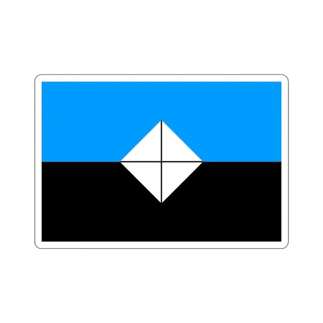 Flag of Antarctic Vexillological Association - STICKER Vinyl Kiss-Cut Decal 3 Inch White - The Sticker Space