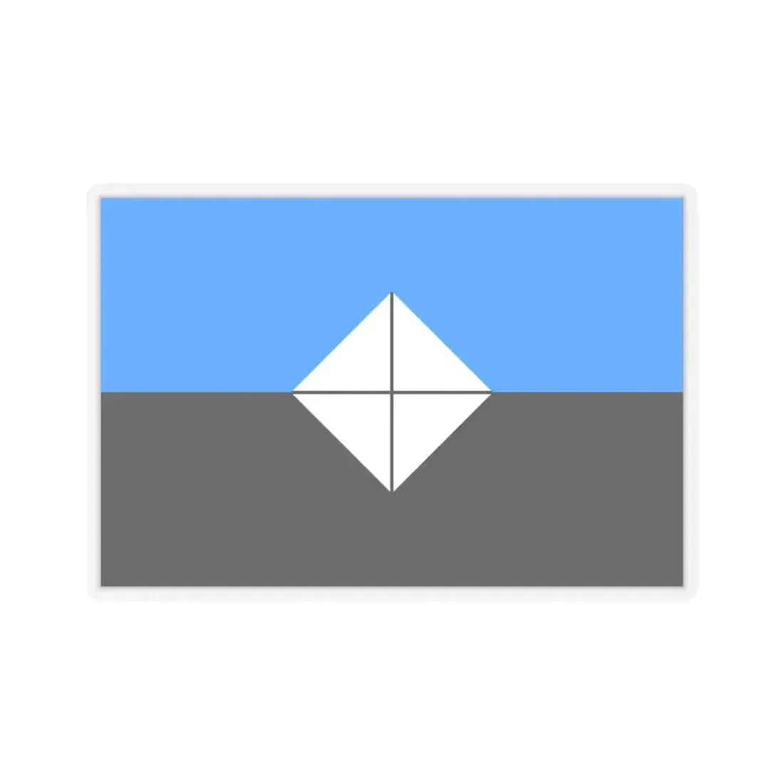 Flag of Antarctic Vexillological Association - STICKER Vinyl Kiss-Cut Decal 4 Inch Transparent - The Sticker Space