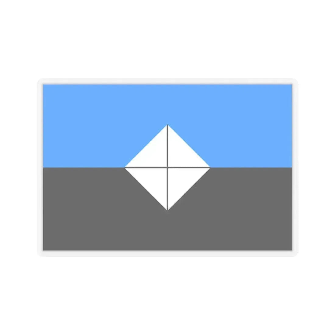 Flag of Antarctic Vexillological Association - STICKER Vinyl Kiss-Cut Decal 6 Inch Transparent - The Sticker Space