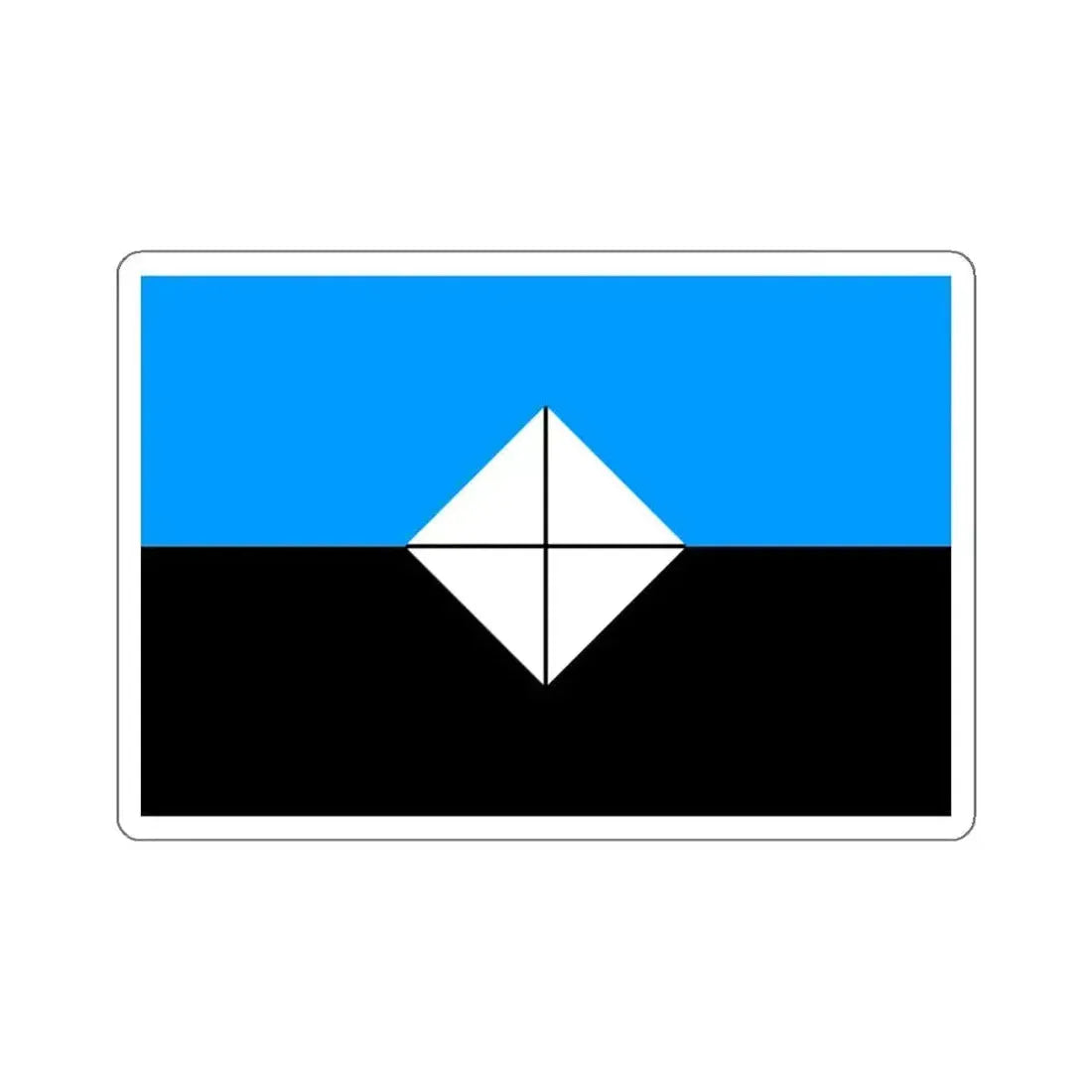 Flag of Antarctic Vexillological Association - STICKER Vinyl Kiss-Cut Decal 6 Inch White - The Sticker Space