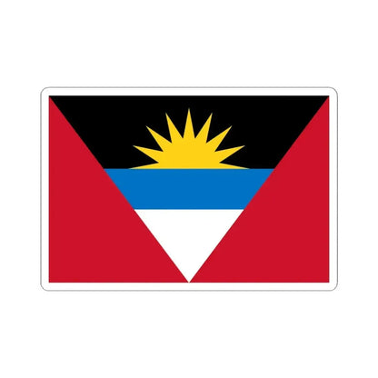 Flag of Antigua and Barbuda (Antigua and Barbuda) STICKER Vinyl Kiss-Cut Decal 4 Inch White - The Sticker Space