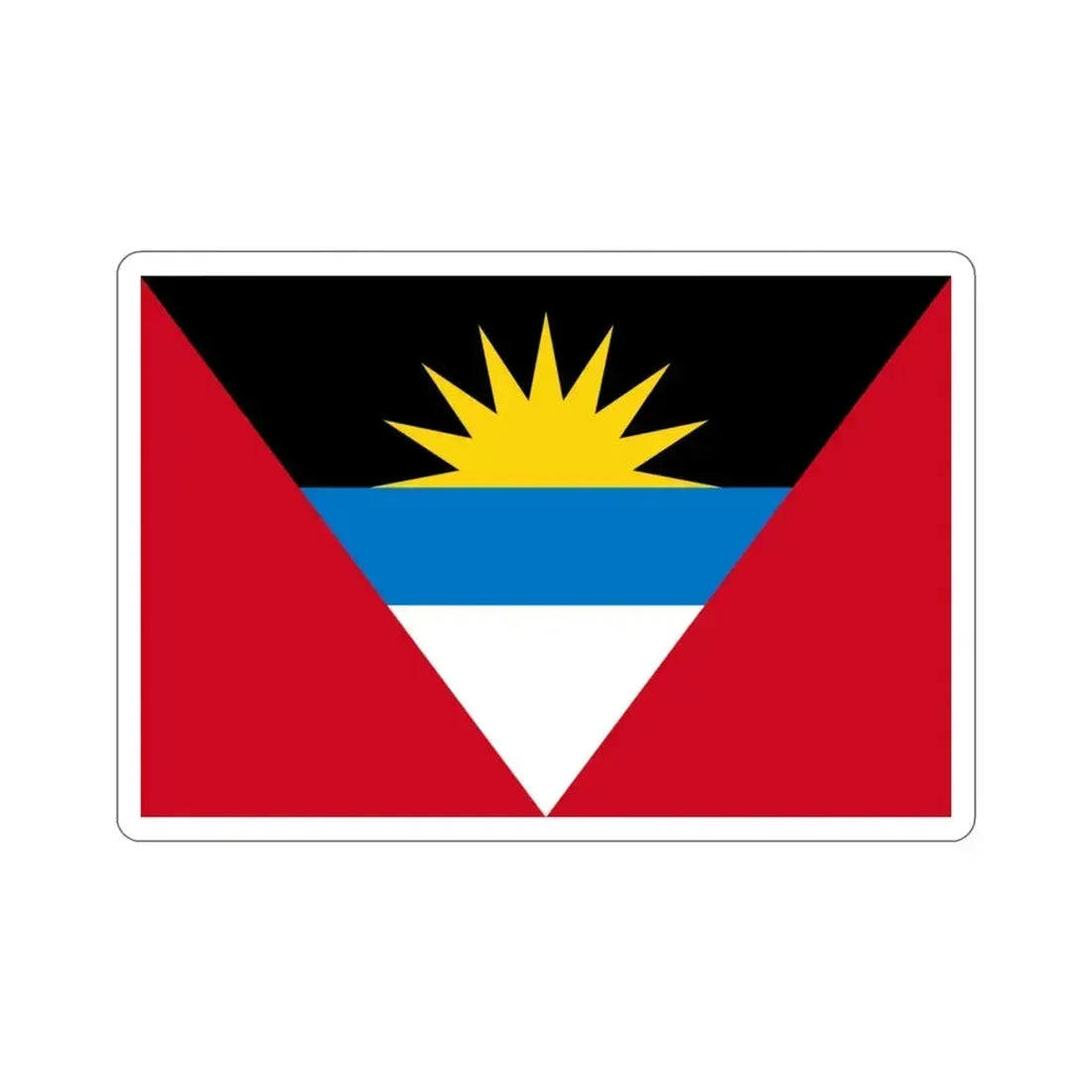 Flag of Antigua and Barbuda STICKER Vinyl Die-Cut Decal 3 Inch - The Sticker Space