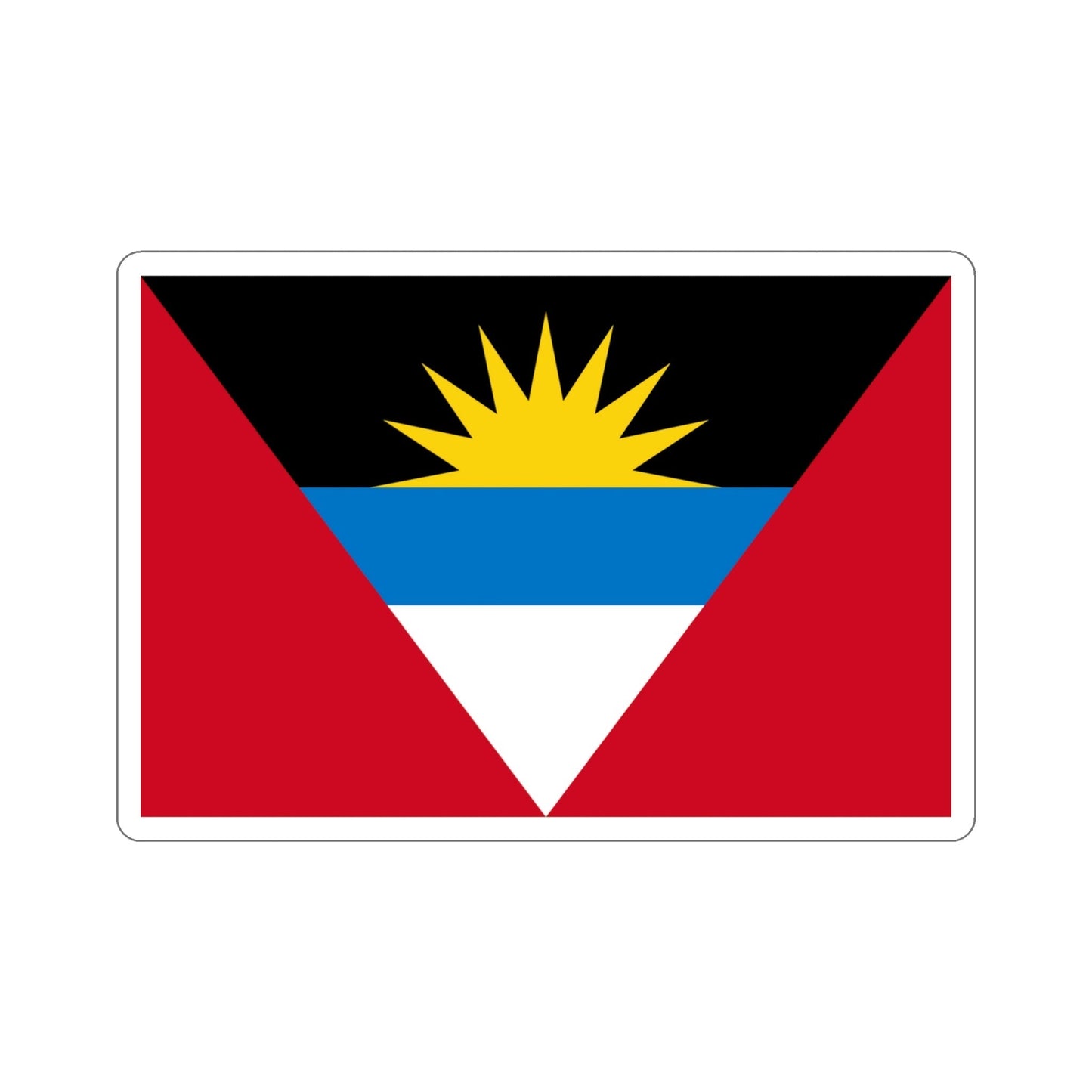 Flag of Antigua and Barbuda STICKER Vinyl Die-Cut Decal-4 Inch-The Sticker Space