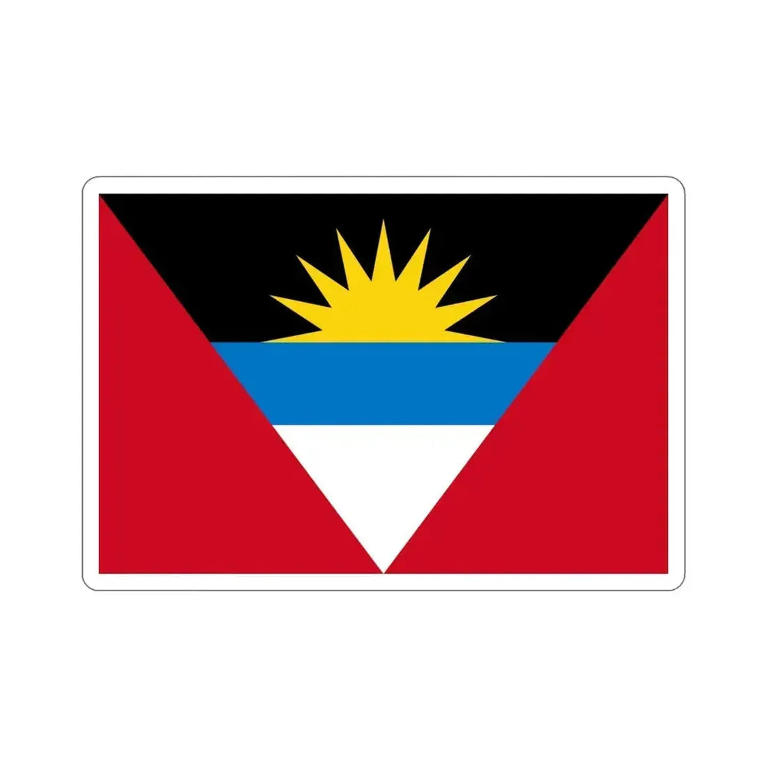 Flag of Antigua and Barbuda STICKER Vinyl Die-Cut Decal 4 Inch - The Sticker Space