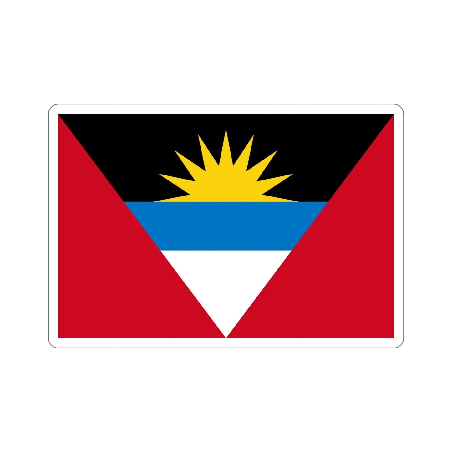 Flag of Antigua and Barbuda STICKER Vinyl Die-Cut Decal-6 Inch-The Sticker Space