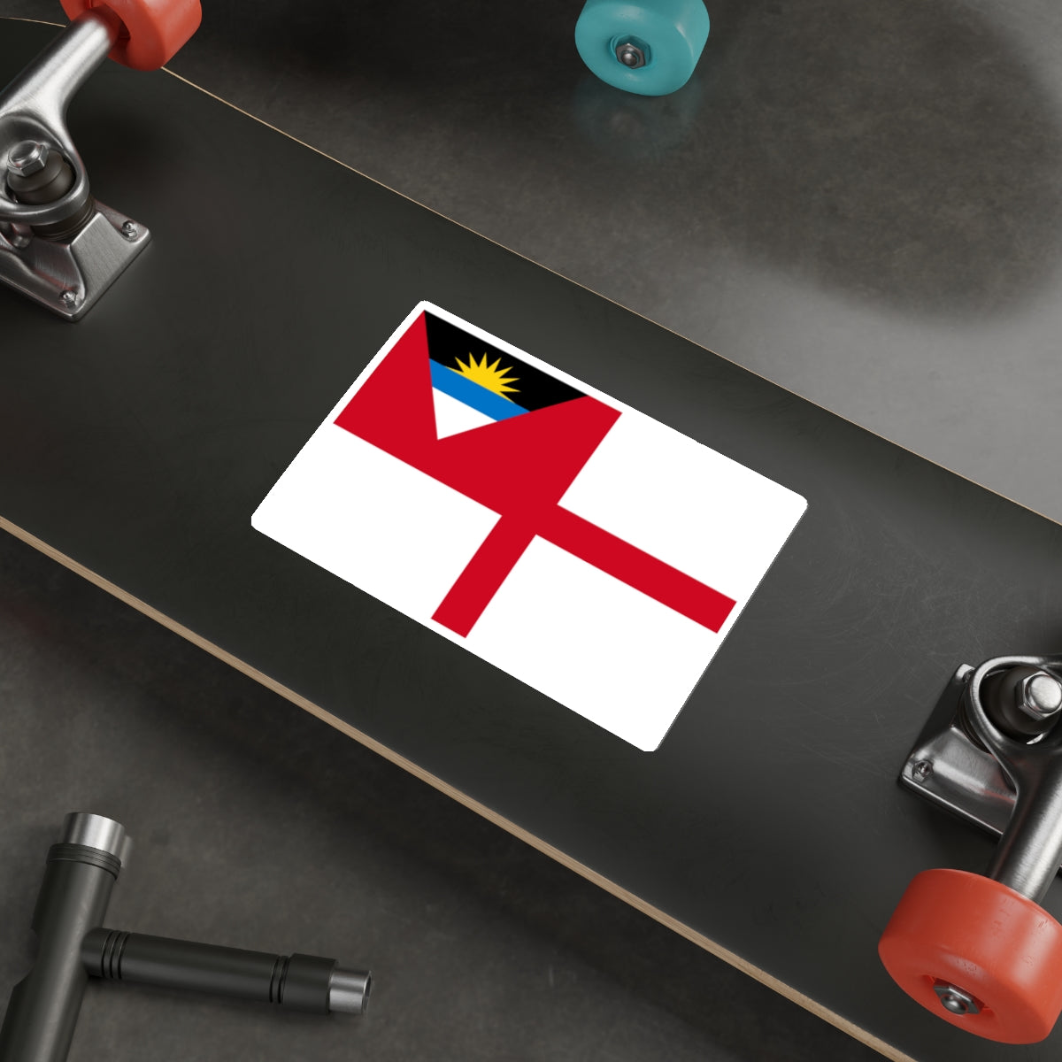 Flag of Antigua and Barbuda v2 STICKER Vinyl Die-Cut Decal-The Sticker Space