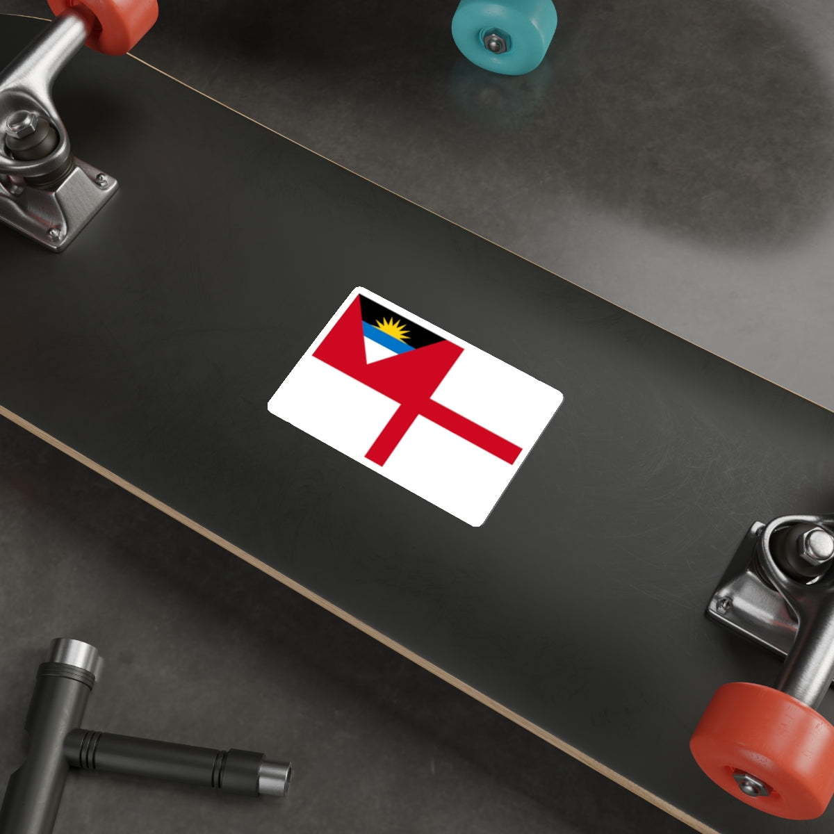 Flag of Antigua and Barbuda v2 STICKER Vinyl Die-Cut Decal-The Sticker Space