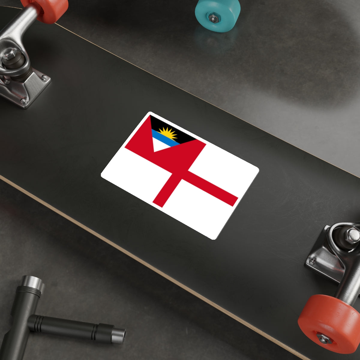 Flag of Antigua and Barbuda v2 STICKER Vinyl Die-Cut Decal-The Sticker Space