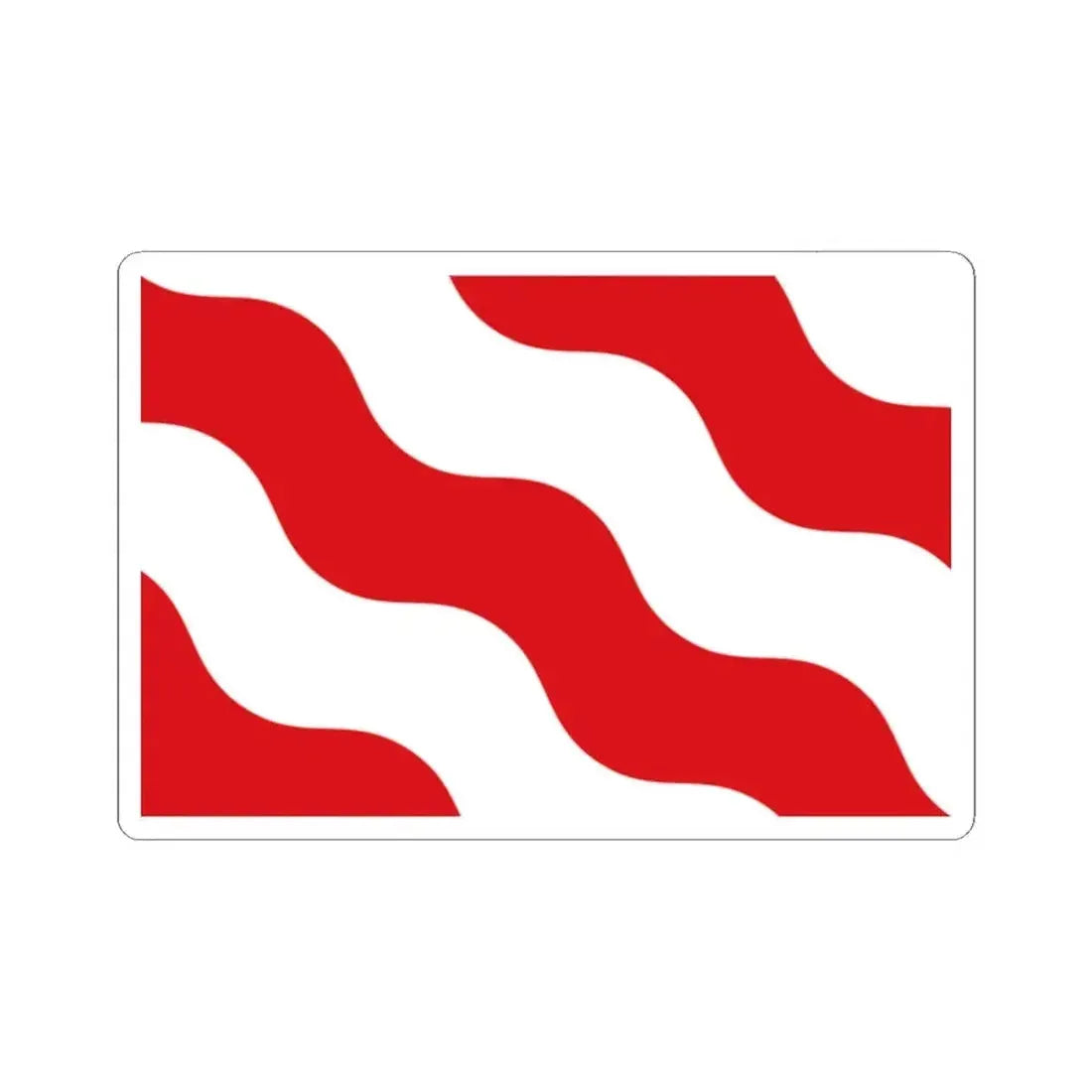 Flag of Antoing (Belgium) STICKER Vinyl Kiss-Cut Decal 2 Inch White - The Sticker Space