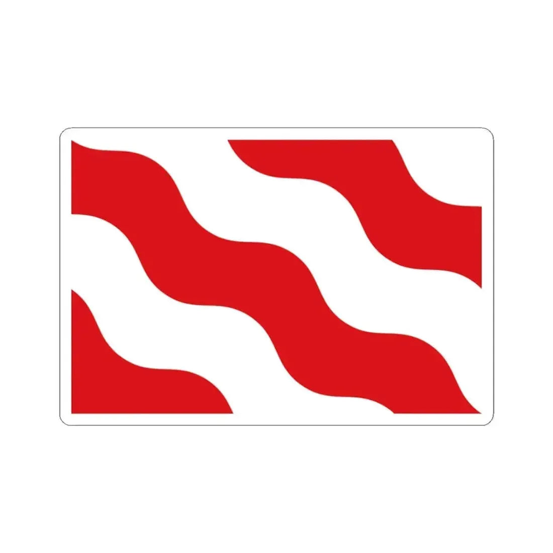 Flag of Antoing (Belgium) STICKER Vinyl Kiss-Cut Decal 3 Inch White - The Sticker Space