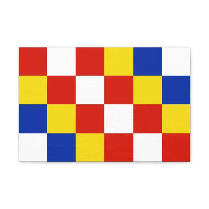 Flag of Antwerp Belgium - Canvas Wall Art 18″ x 12″ 1.25" - The Sticker Space