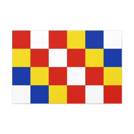 Flag of Antwerp Belgium - Canvas Wall Art 36" x 24" 1.25" - The Sticker Space