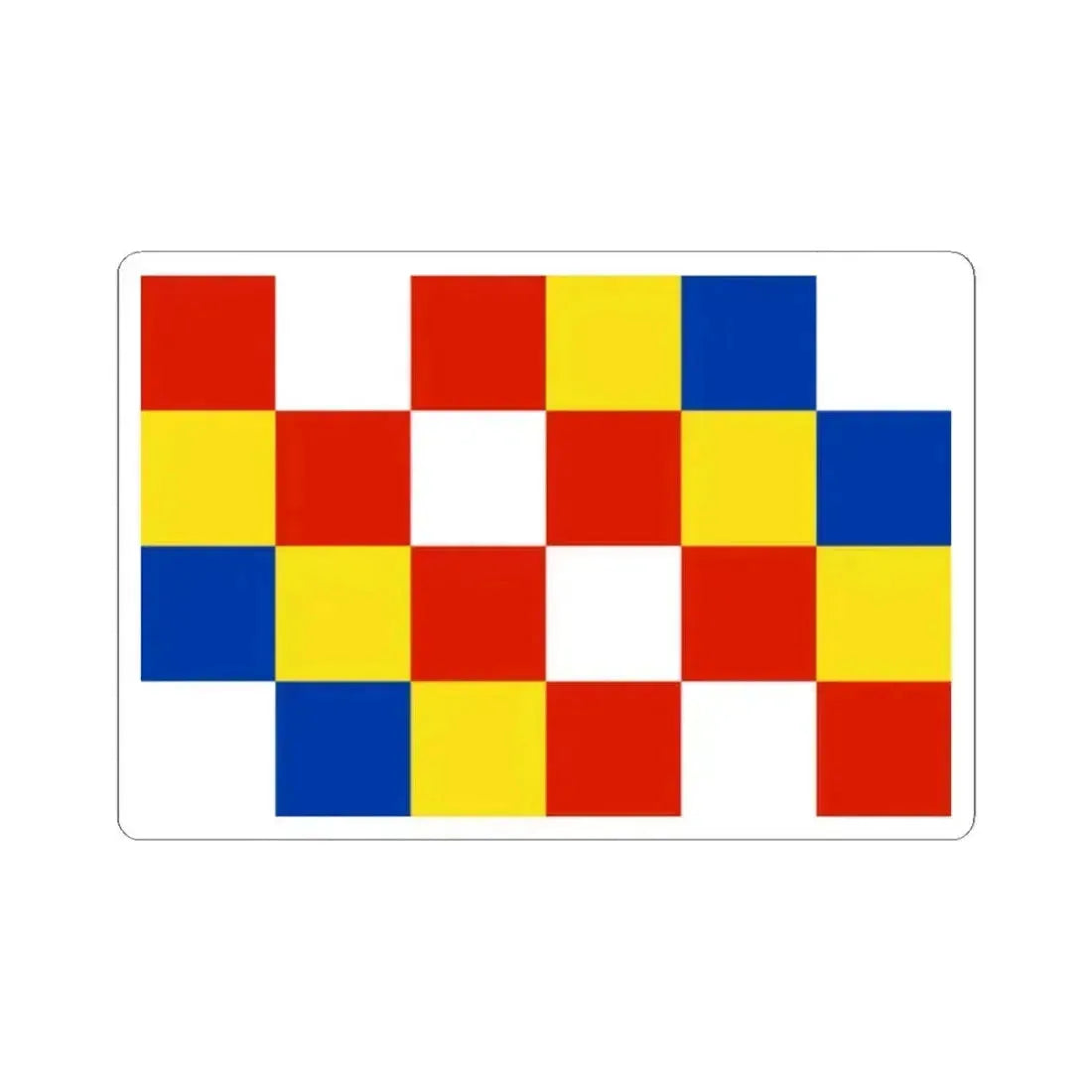 Flag of Antwerp (Belgium) STICKER Vinyl Kiss-Cut Decal 2 Inch White - The Sticker Space