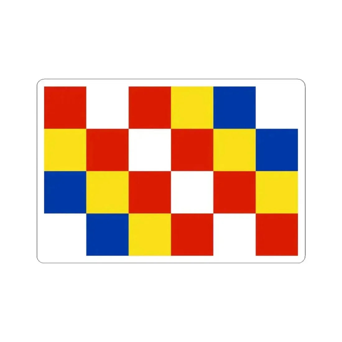Flag of Antwerp (Belgium) STICKER Vinyl Kiss-Cut Decal 4 Inch White - The Sticker Space