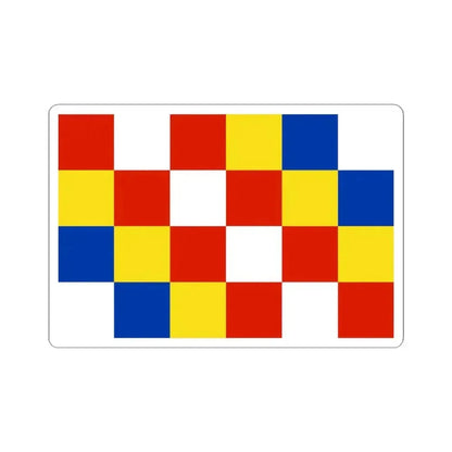 Flag of Antwerp (Belgium) STICKER Vinyl Kiss-Cut Decal 4 Inch White - The Sticker Space