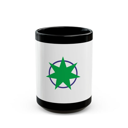 Flag of Aomori Aomori Japan - Black Coffee Mug-15oz-The Sticker Space