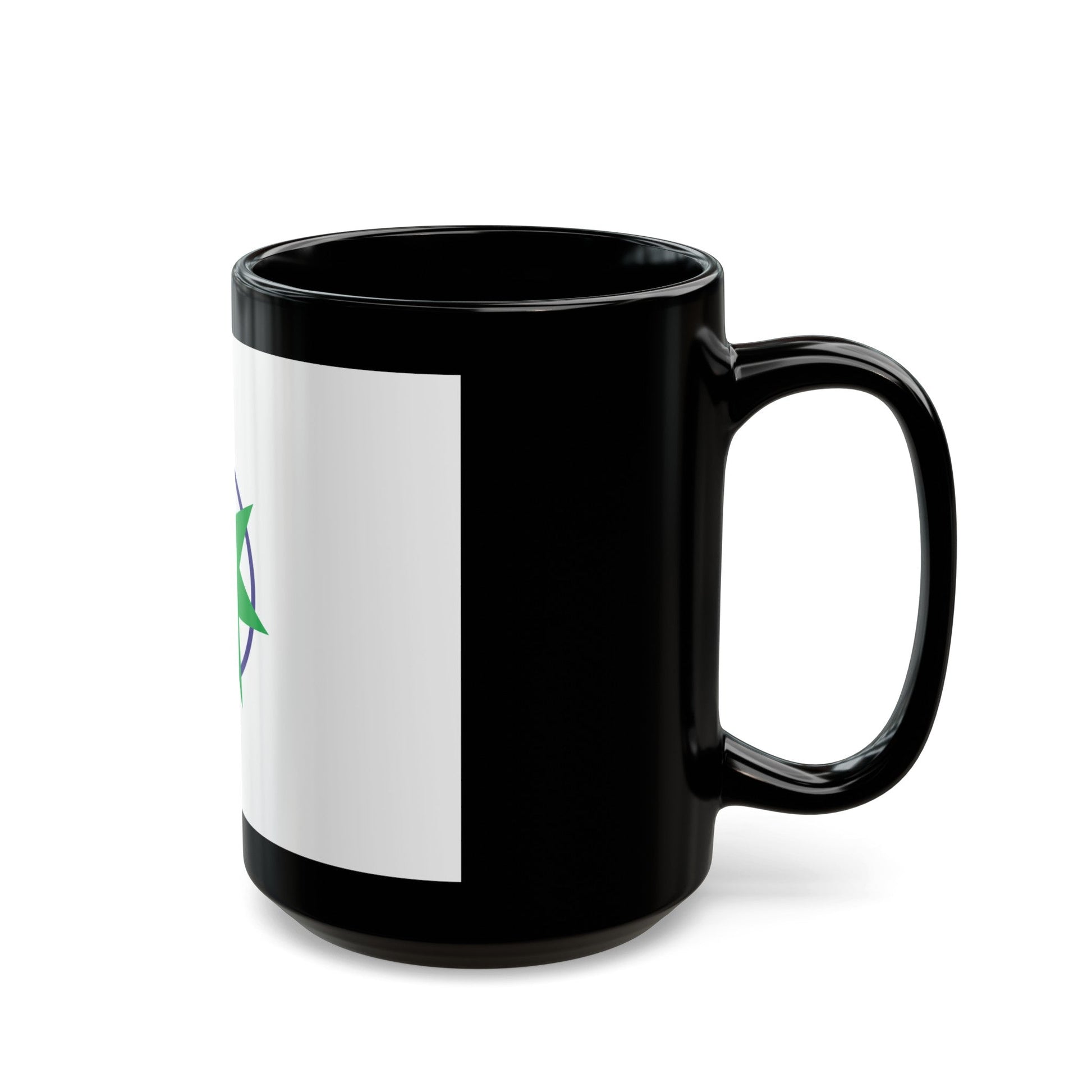 Flag of Aomori Aomori Japan - Black Coffee Mug-The Sticker Space