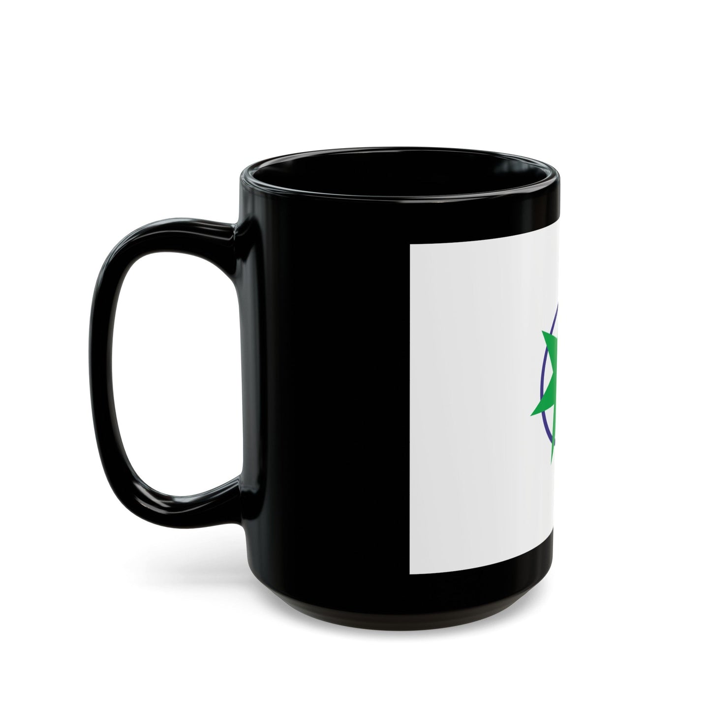 Flag of Aomori Aomori Japan - Black Coffee Mug-The Sticker Space