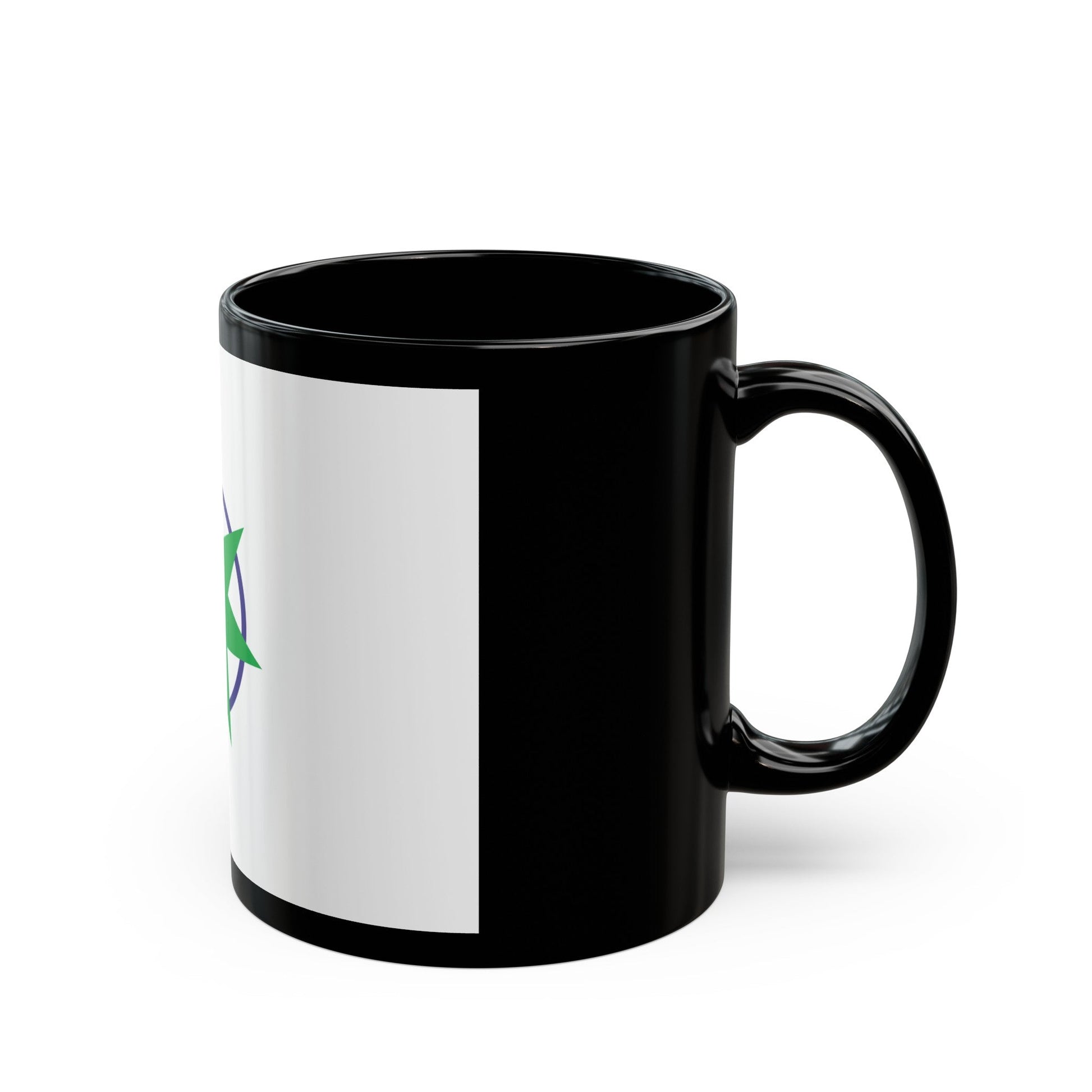 Flag of Aomori Aomori Japan - Black Coffee Mug-The Sticker Space