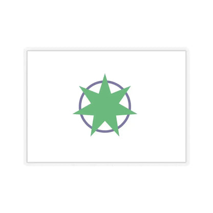 Flag of Aomori Aomori Japan - STICKER Vinyl Kiss-Cut Decal 4 Inch Transparent - The Sticker Space