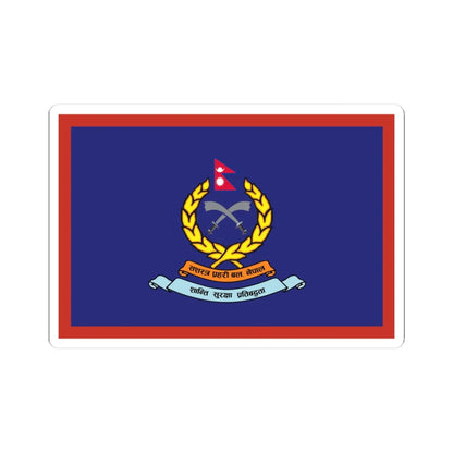 Flag of APF Nepal - No. 1 Baraha Brigade (Nepal) STICKER Vinyl Kiss-Cut Decal 3 Inch White - The Sticker Space