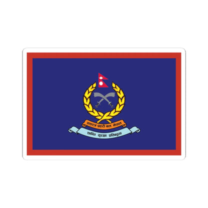 Flag of APF Nepal - No. 1 Baraha Brigade (Nepal) STICKER Vinyl Kiss-Cut Decal 4 Inch White - The Sticker Space