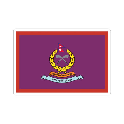 Flag of APF Nepal - No. 3 Gadhimai Brigade (Nepal) STICKER Vinyl Kiss-Cut Decal 2 Inch White - The Sticker Space