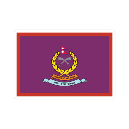 Flag of APF Nepal - No. 3 Gadhimai Brigade (Nepal) STICKER Vinyl Kiss-Cut Decal 3 Inch White - The Sticker Space