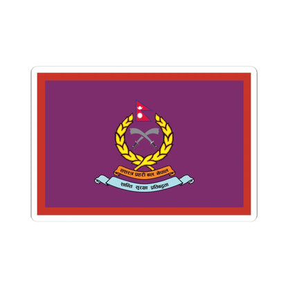 Flag of APF Nepal - No. 3 Gadhimai Brigade (Nepal) STICKER Vinyl Kiss-Cut Decal 4 Inch White - The Sticker Space