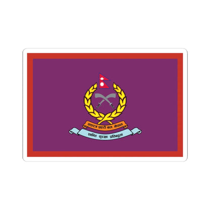 Flag of APF Nepal - No. 3 Gadhimai Brigade (Nepal) STICKER Vinyl Kiss-Cut Decal 6 Inch White - The Sticker Space