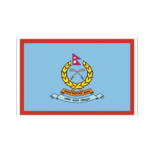 Flag of APF Nepal - No. 6 Maheshwori Brigade (Nepal) STICKER Vinyl Kiss-Cut Decal 2 Inch White - The Sticker Space