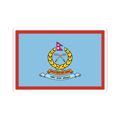 Flag of APF Nepal - No. 6 Maheshwori Brigade (Nepal) STICKER Vinyl Kiss-Cut Decal 6 Inch White - The Sticker Space