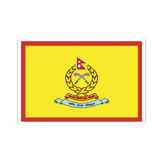 Flag of APF Nepal - No. 7 Baiddhanath Brigade (Nepal) STICKER Vinyl Kiss-Cut Decal 2 Inch White - The Sticker Space