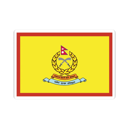 Flag of APF Nepal - No. 7 Baiddhanath Brigade (Nepal) STICKER Vinyl Kiss-Cut Decal 3 Inch White - The Sticker Space