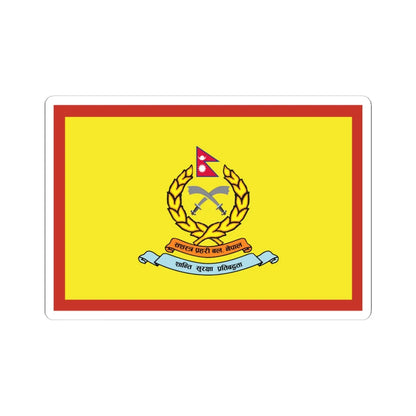 Flag of APF Nepal - No. 7 Baiddhanath Brigade (Nepal) STICKER Vinyl Kiss-Cut Decal 6 Inch White - The Sticker Space